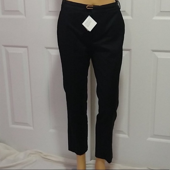 ZARA BASIC black 💼 khaki ankle pants NWOT - Picture 7 of 7